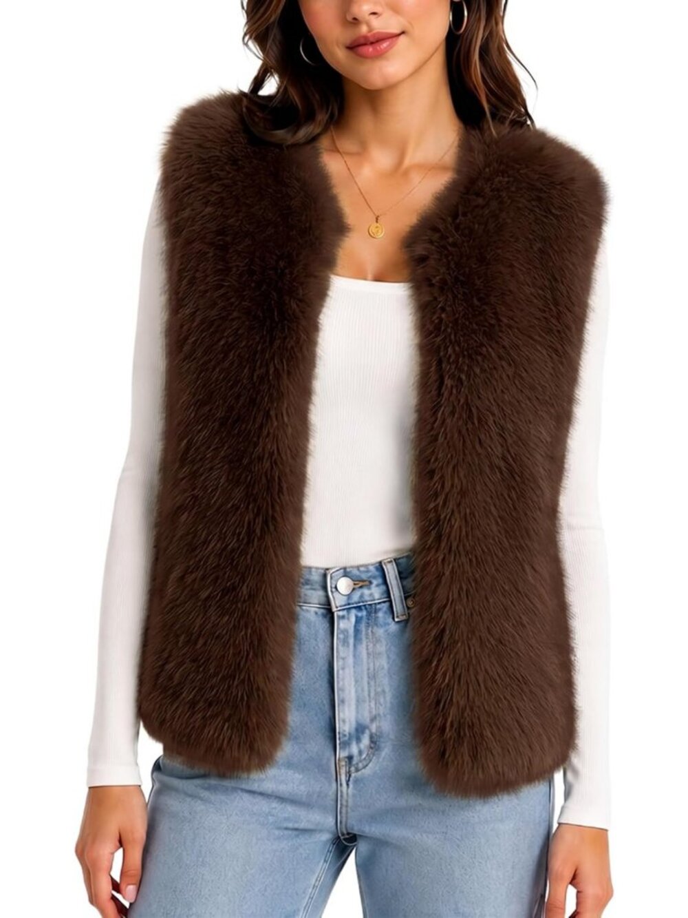 Cozy Luxury Faux Fur Vest | Soft Plush Sleeveless Winter Jacket for Women